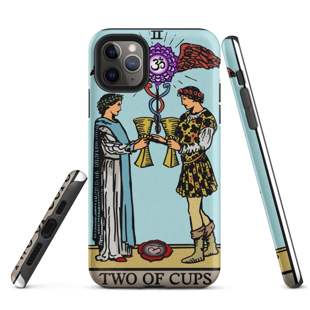 Two of Cups Chakra Series iPhone Case | Root, Crown  Chakra | Minor Arcana